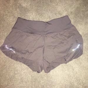 Grey lululemon running shortd